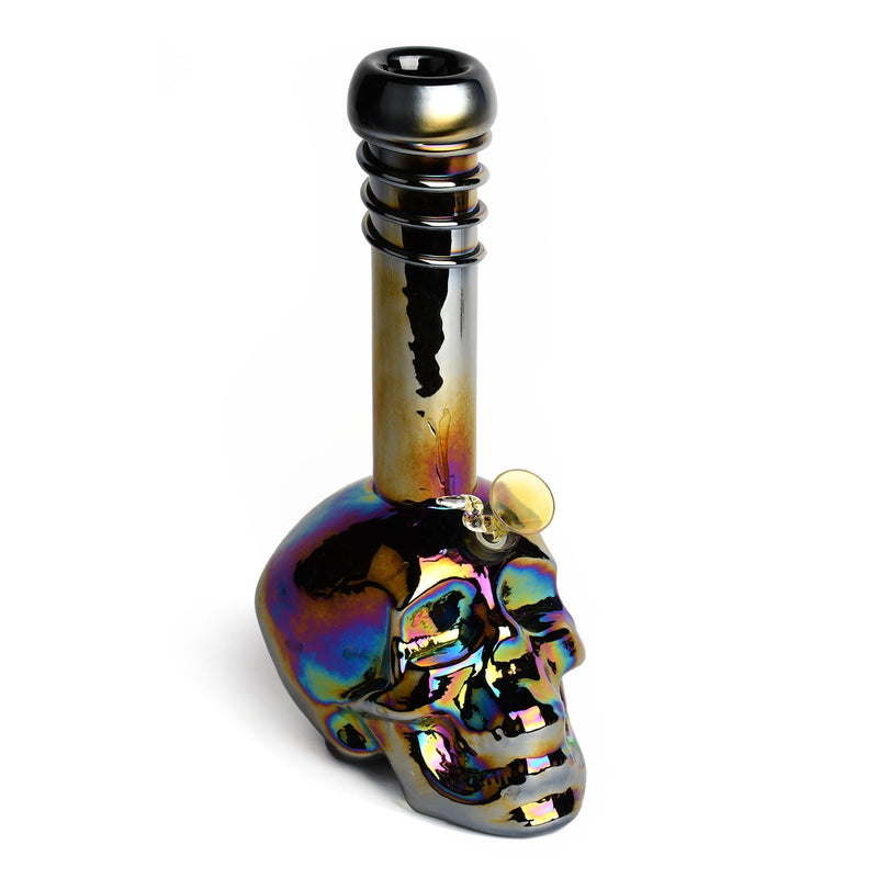 14" Platinum Metallic Large Skull Tube