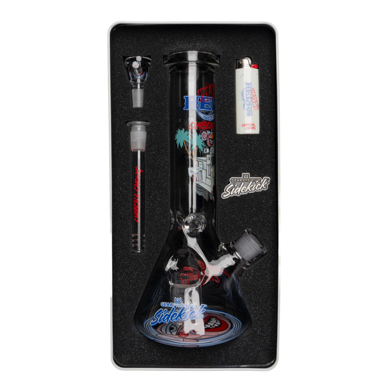 12" 7mm Thick Happy Herbs Sidekick Water Pipe (Limited Edition of 420)