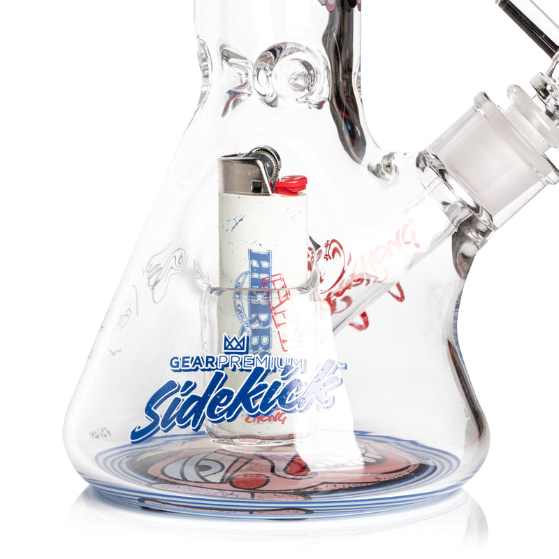 12" 7mm Thick Happy Herbs Sidekick Water Pipe (Limited Edition of 420)