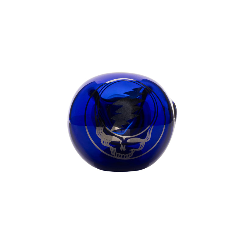 4.5" Blue & Silver Steal Your Face Spoon Hand Pipe