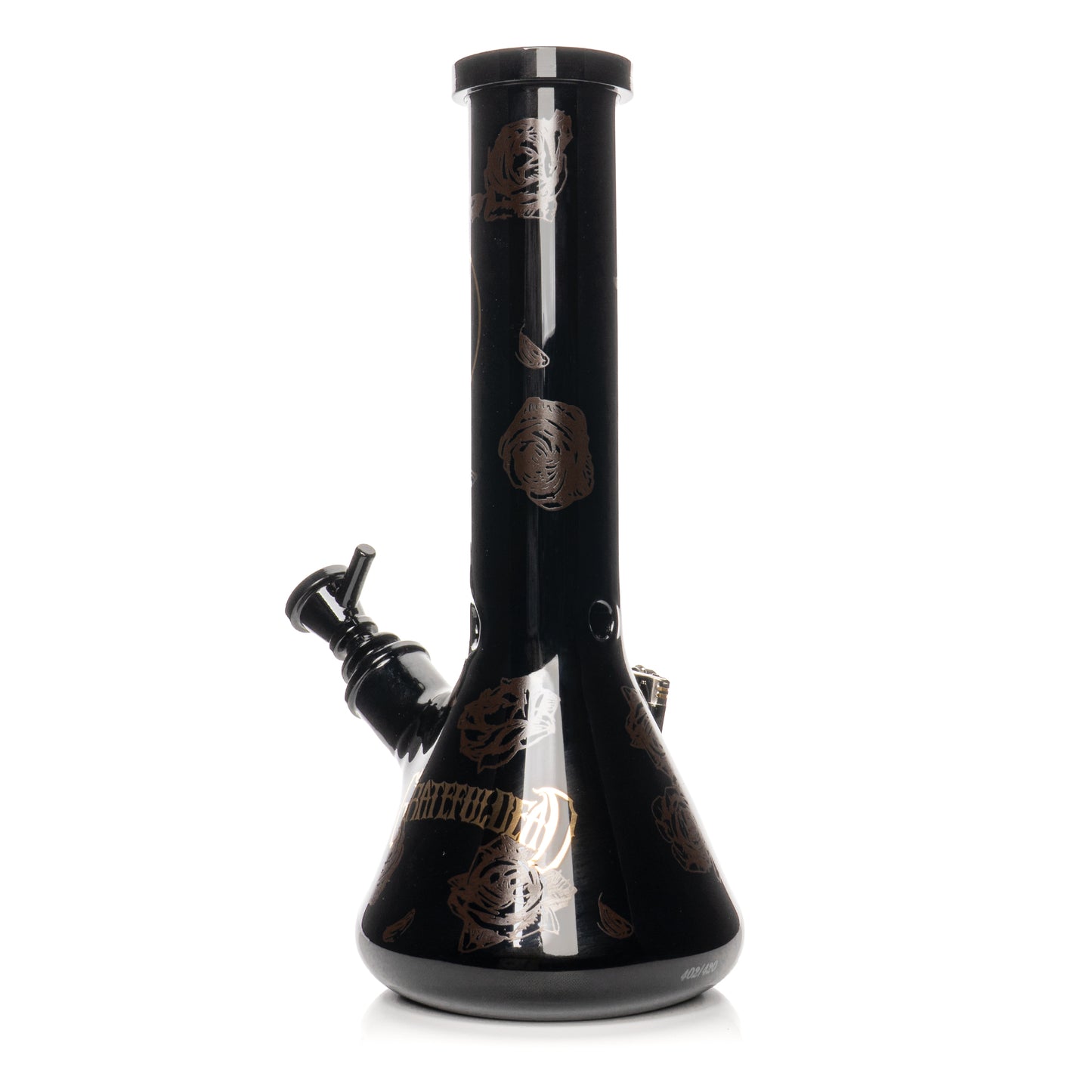 12" 7mm Thick Black & Gold Steal Your Face Sidekick Water Pipe (Limited Edition of 420)