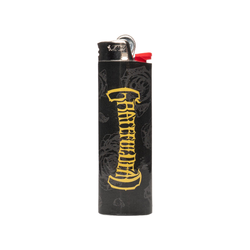 12" 7mm Thick Black & Gold Steal Your Face Sidekick Water Pipe (Limited Edition of 420)