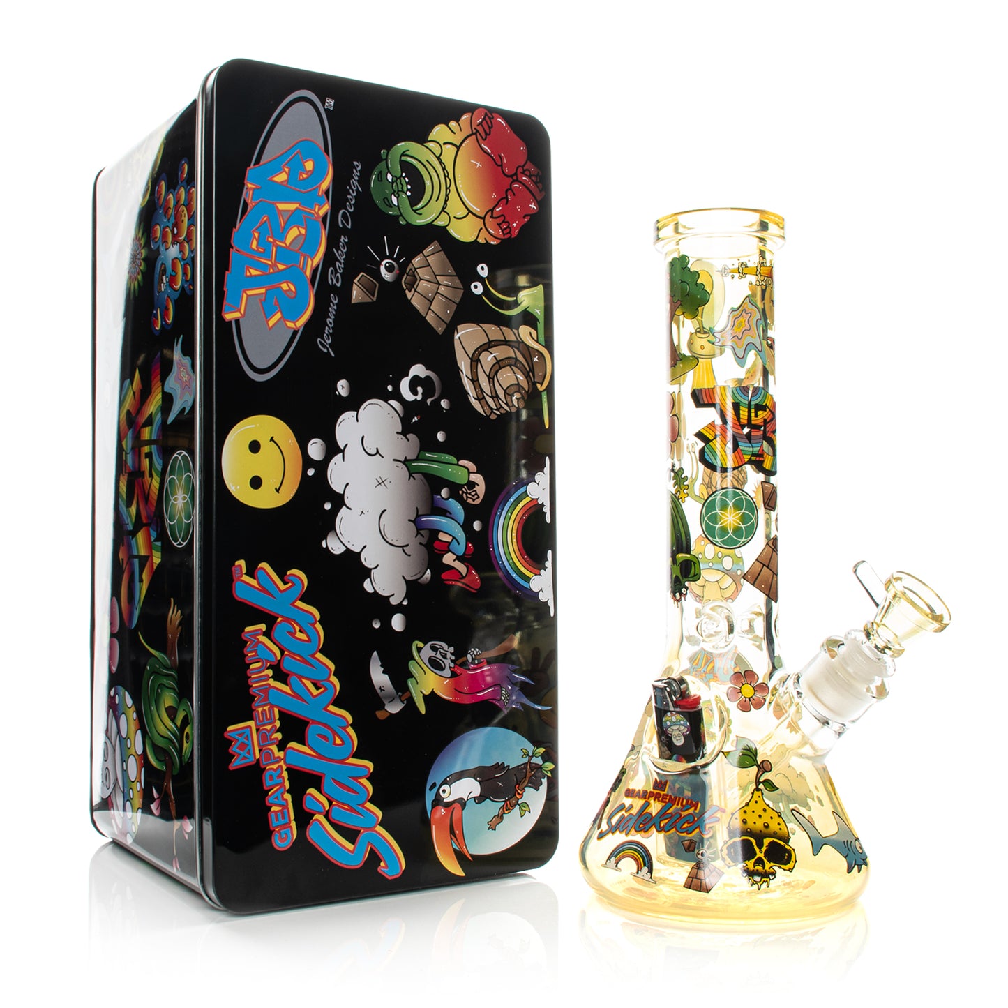 12" 7mm Thick Jerome Baker Sidekick Water Pipe