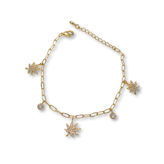18K Gold Charmed Bracelet