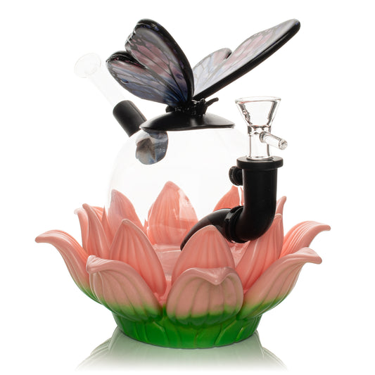 7" Lotus Butterfly Water Pipe