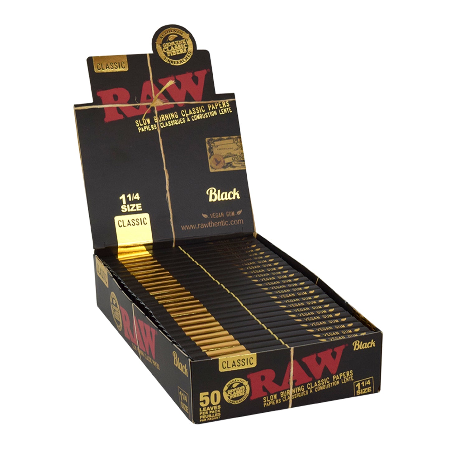 1¼ Black Rolling Papers (Display of 24)
