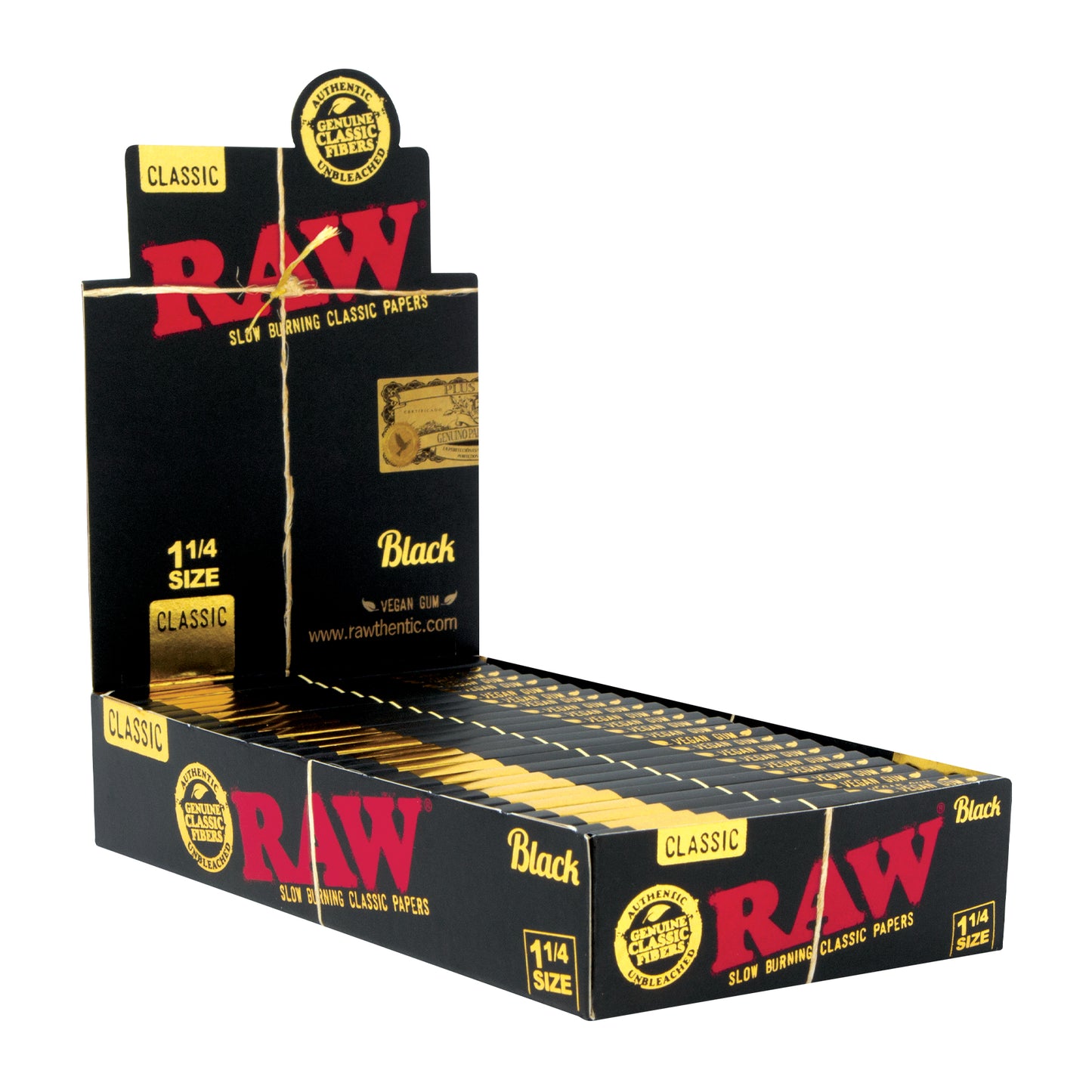 1¼ Black Classic Rolling Papers (Display of 24)