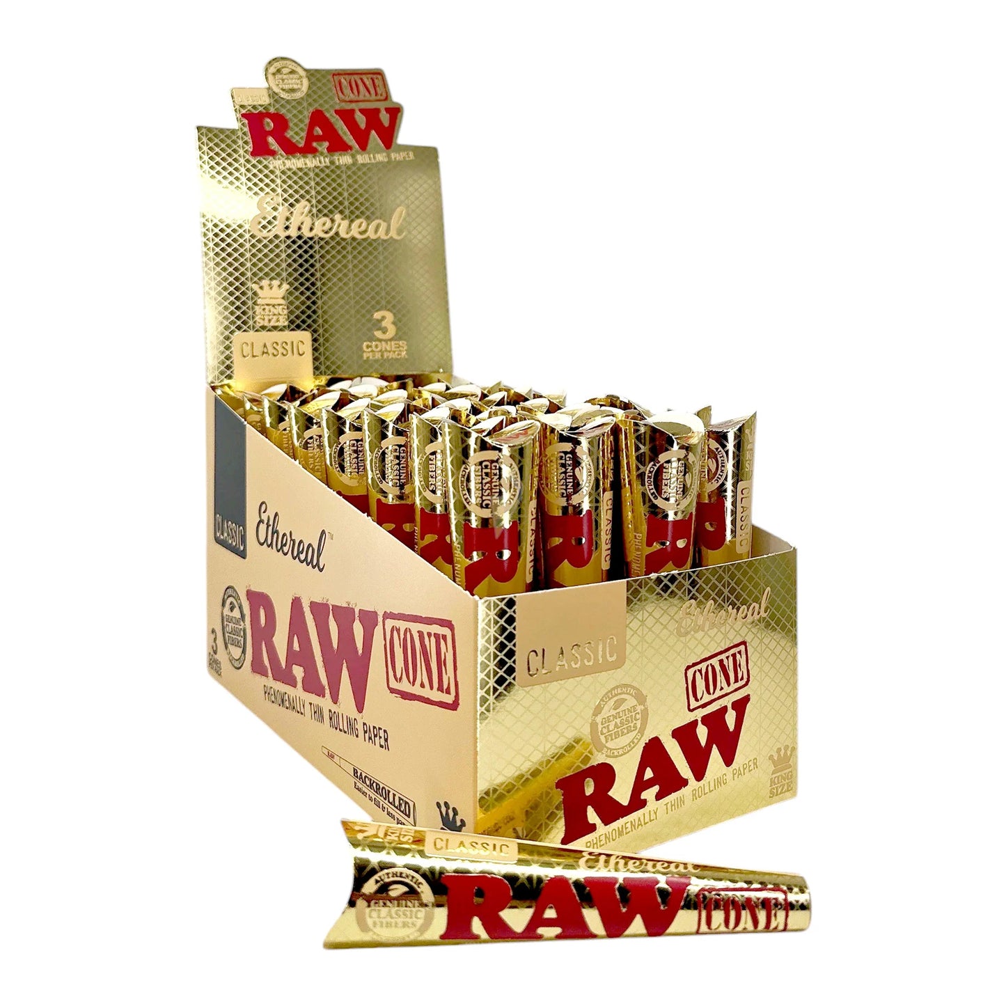 Classic Ethereal King Size Pre-Rolled Cones (Display of 32)