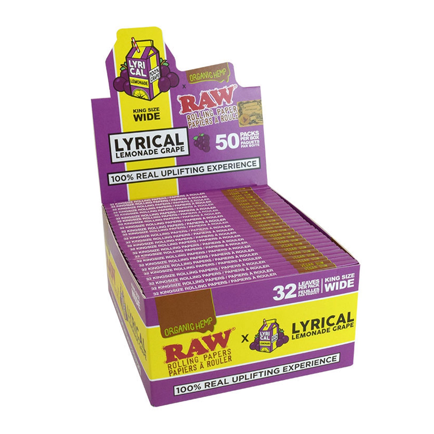Grape King Size Wide Rolling Papers (Display of 50)