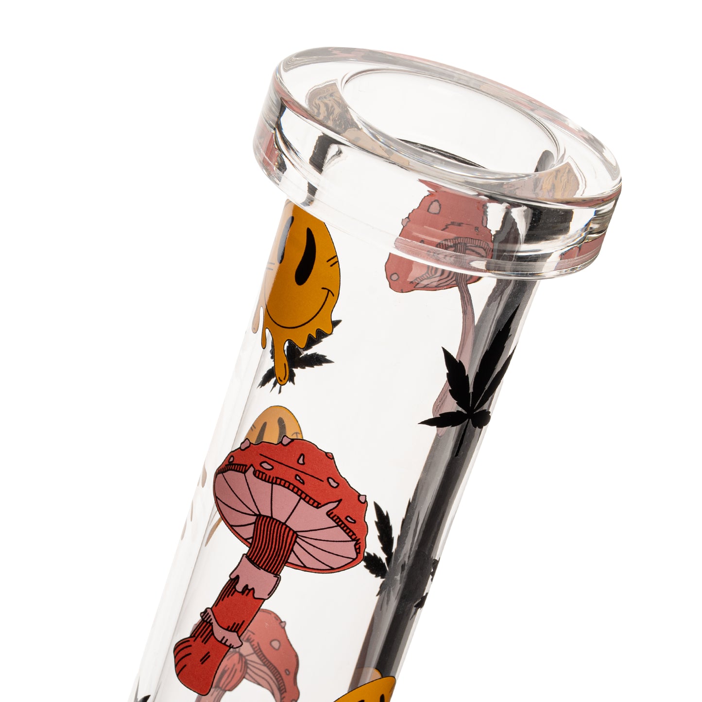 12" Smiley Shrooms Water Pipe