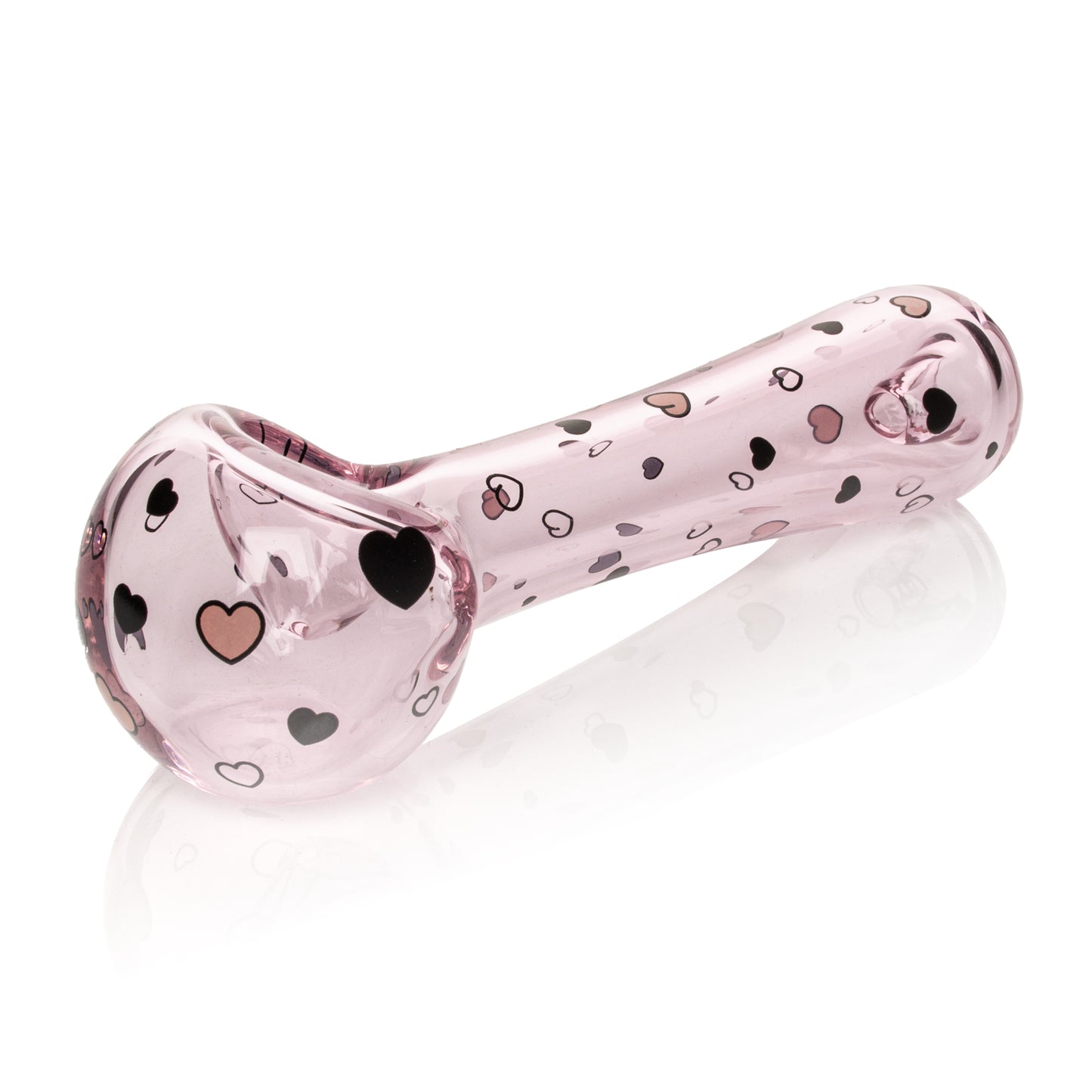 4.5" Floating Hearts Spoon Hand Pipe