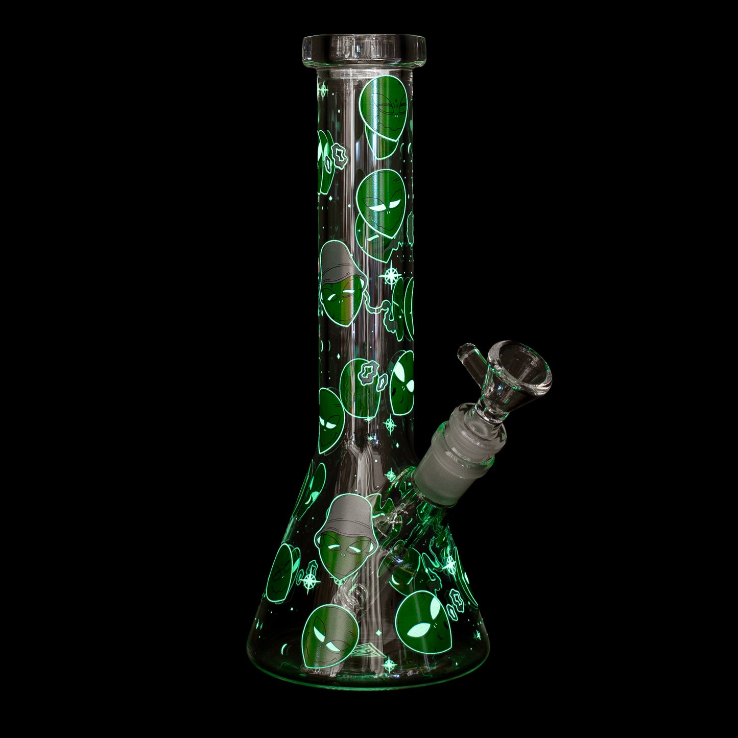 10" Alien Glow-in-the-Dark Water Pipe