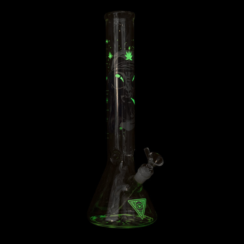 15" Glow-in-the-Dark Extraterrestrial Water Pipe