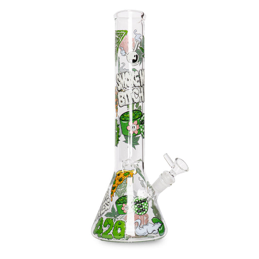 15" Glow-in-the-Dark Canna Culture Water Pipe