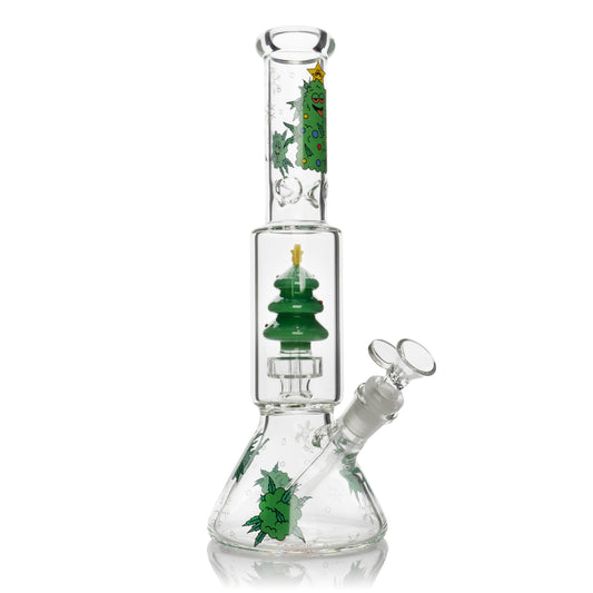 12" Christmas Tree Dual Chamber Water Pipe